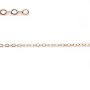 Chain in gold filled pink, 14 carats, mesh in oval shape, size 1.3 * 1.8mm x 50cm