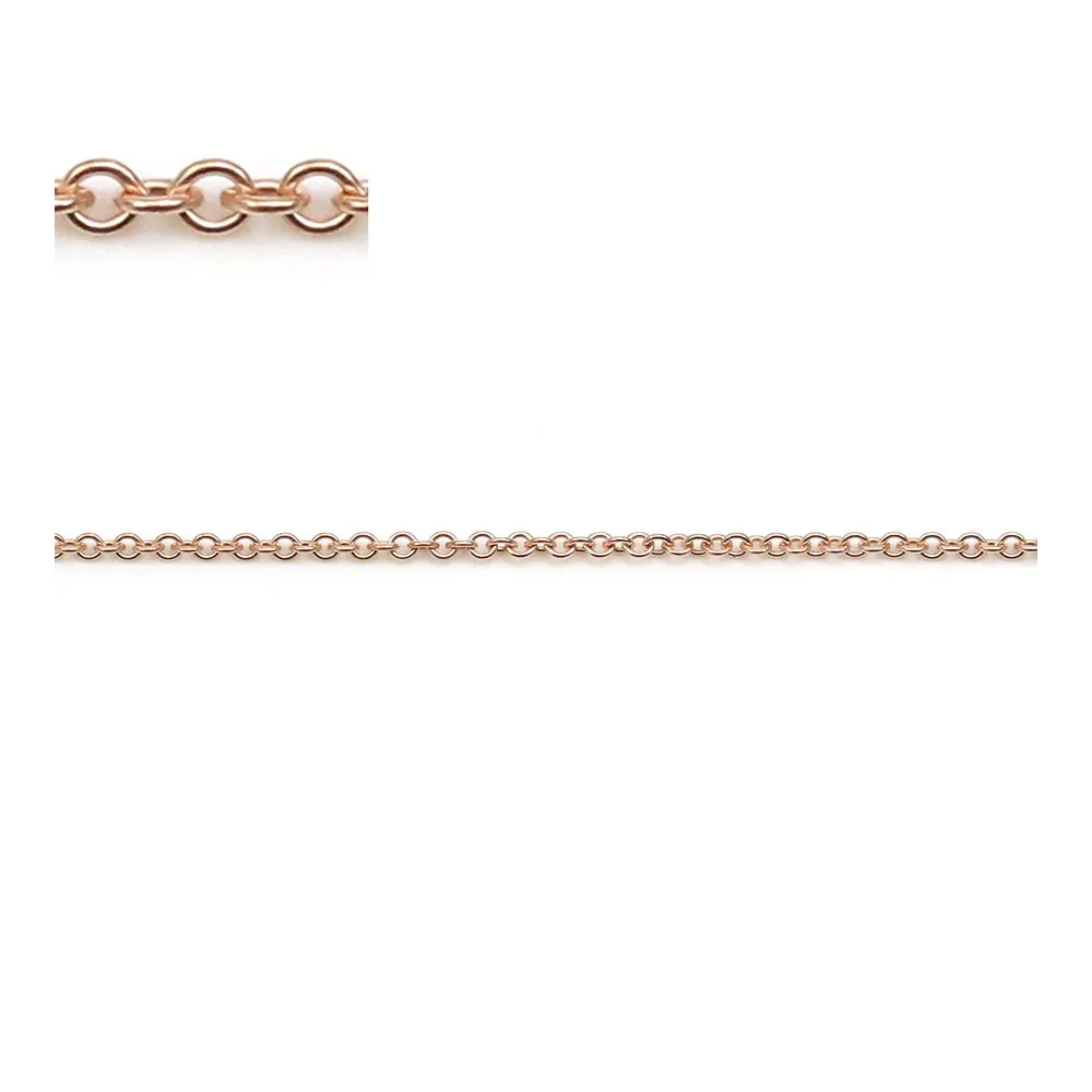 Chaine gold filled rose 14 carats  maille  ovale 1.2mm x  50cm