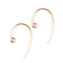 14k rose gold filled earhook 0.8 x 20mm x 2pcs