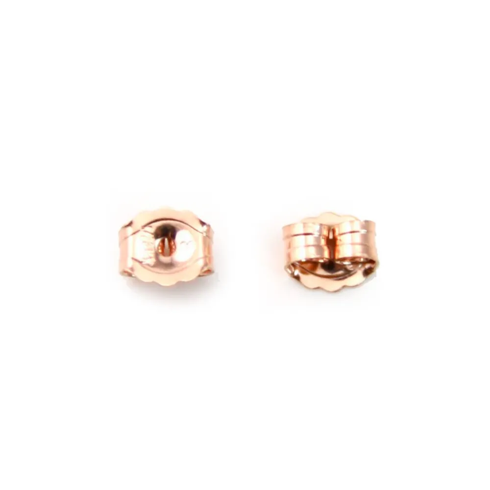 Gold filled rosé 14 carats poussette 3.8x4.6mm x 4pcs