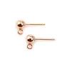 Gold filled rosé 14 carats clou d'oreille 4mm x 2pcs
