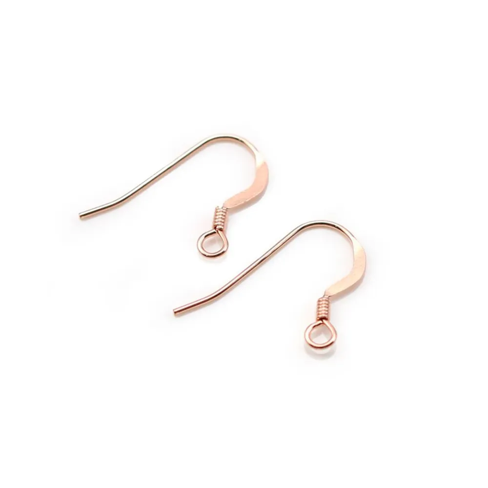 Crochet d'oreille en gold filled 14 carats rosé 14x18mm x 2pcs