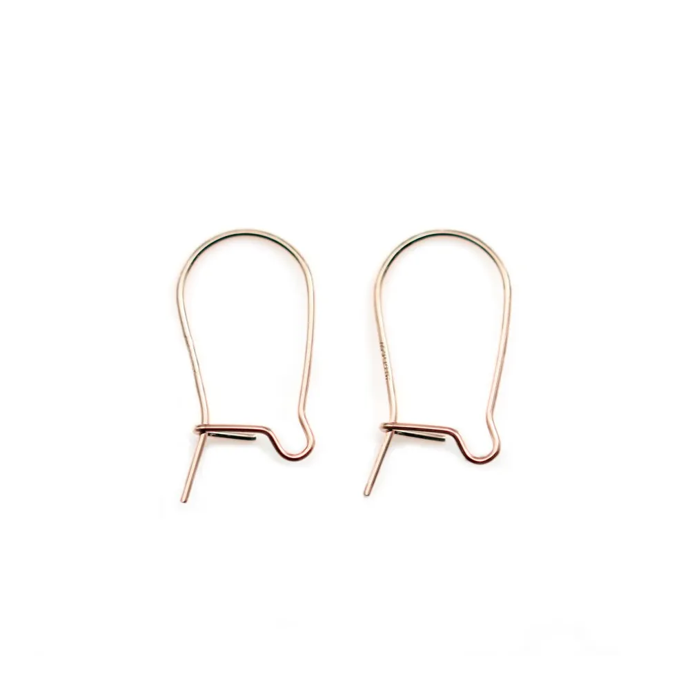 Dormeuse 8x16x0.51mm, en gold-filled 14 carats rosé x 4pcs