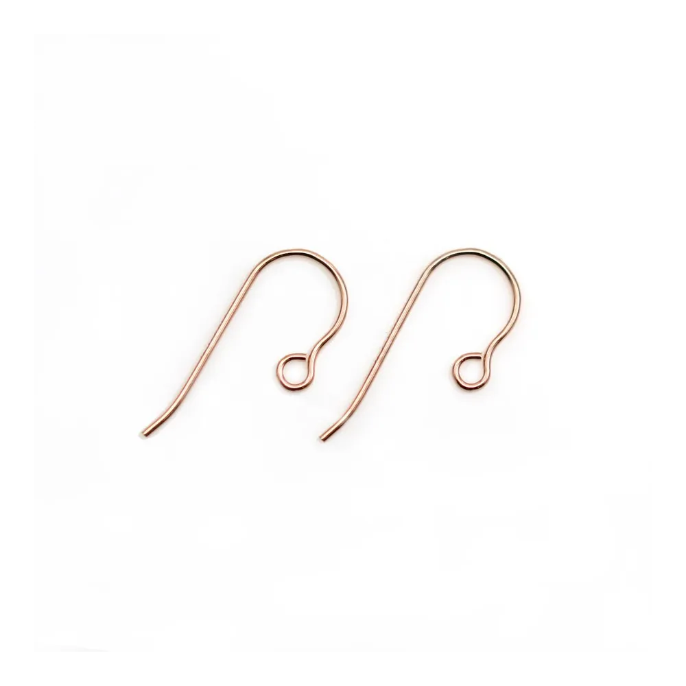 14k rose gold filled earhook 15.5x0.51mm x 4pcs
