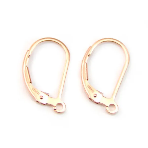 Gold filled rosé 14 carats dormeuse x 2pcs