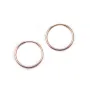 Créoles en gold filled 14 carats  rosé à décorer, 1.25 * 12mm x 2pcs