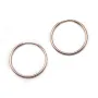 Créoles en gold filled rosé 14 carats à décorer, 1.25 * 20mm x 2pcs