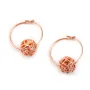 14 carats rose gold filled creole 0.7x15mm x 2pcs