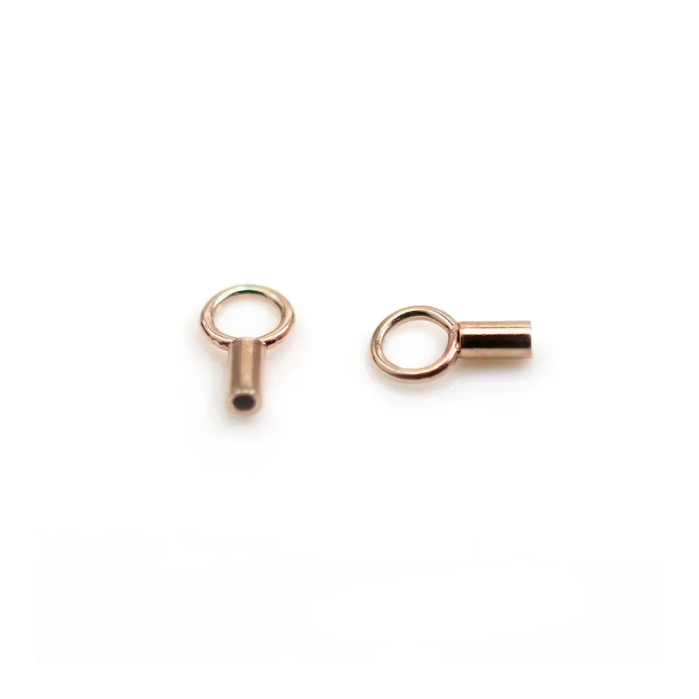 Embout pour fil 1.0mm, en gold filled rosé 14 carats x 2pcs