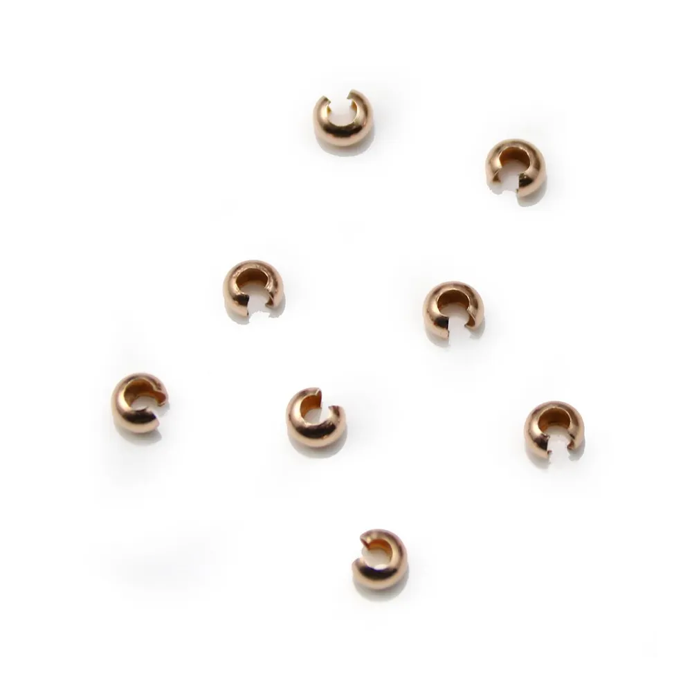 Gold filled rosé 14 carats cachet noeud 3mm x 8pcs