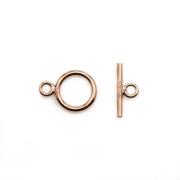 Fermoir Toggle OT 9x12mm en gold filled rosé 14 carats x 1pc