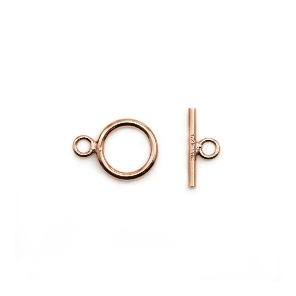 14K rose gold filled Toggle clasp round-shaped 9x12mm x 1pc