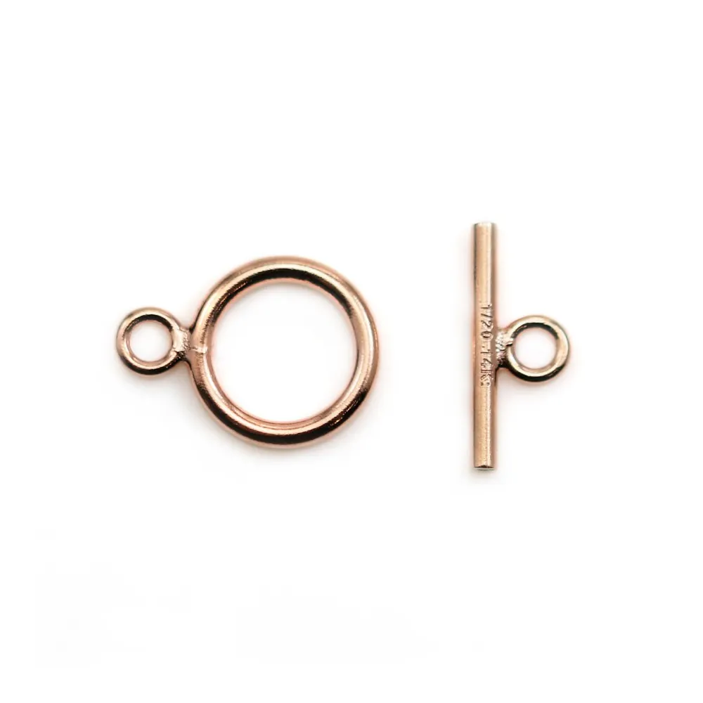 Fermoir OT  1.27x11mm Gold filled rose 14 carats x 1pc