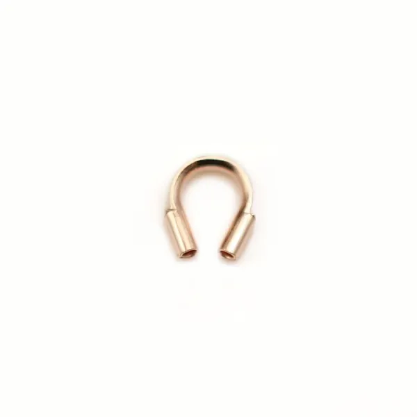 Protection pour fil cablé de 0.21mm, en gold filled rosé 14 carats x 10pcs