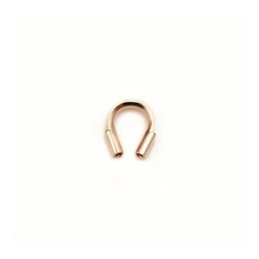 Protection pour fil cablé de 0.21mm, en gold filled rosé 14 carats x 10pcs