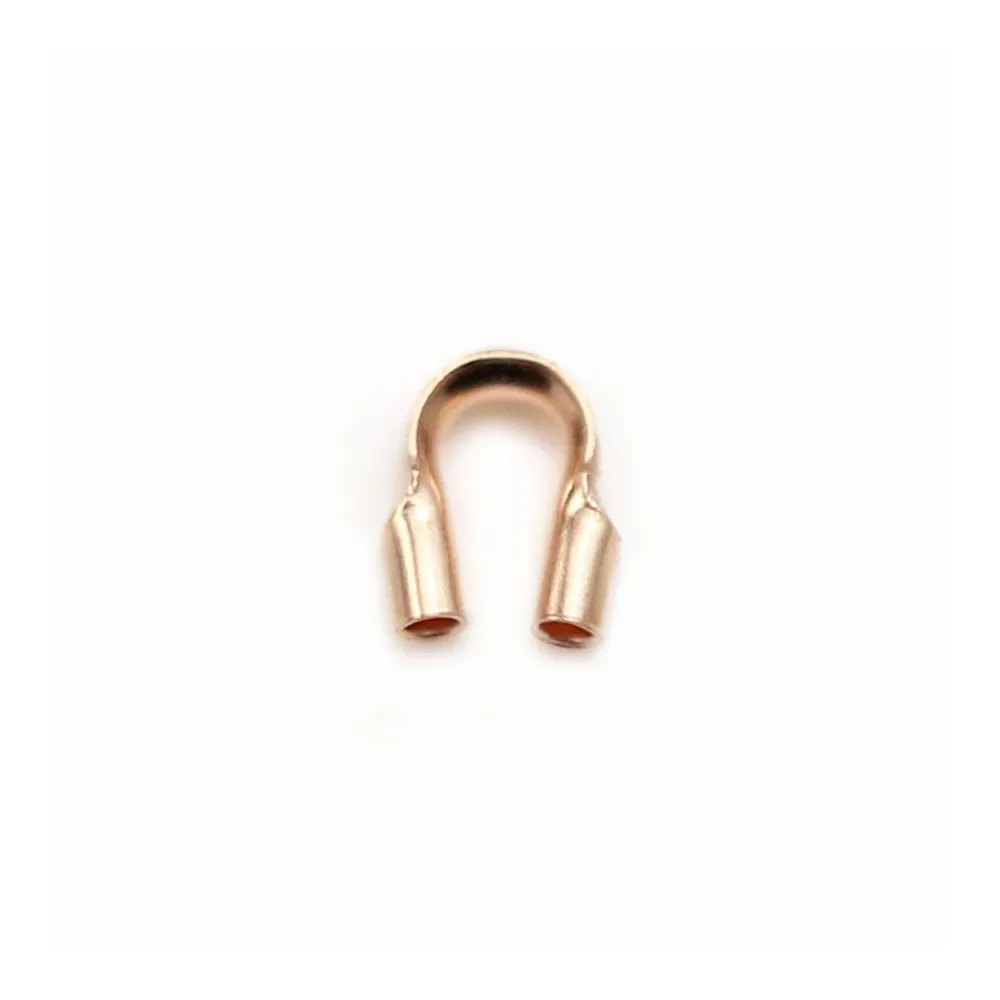 Protection pour fil cablé de 0.31mm, en gold filled rosé 14 carats x 10pcs