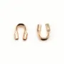Protection pour fil cablé de 0.31mm, en gold filled rosé 14 carats x 10pcs