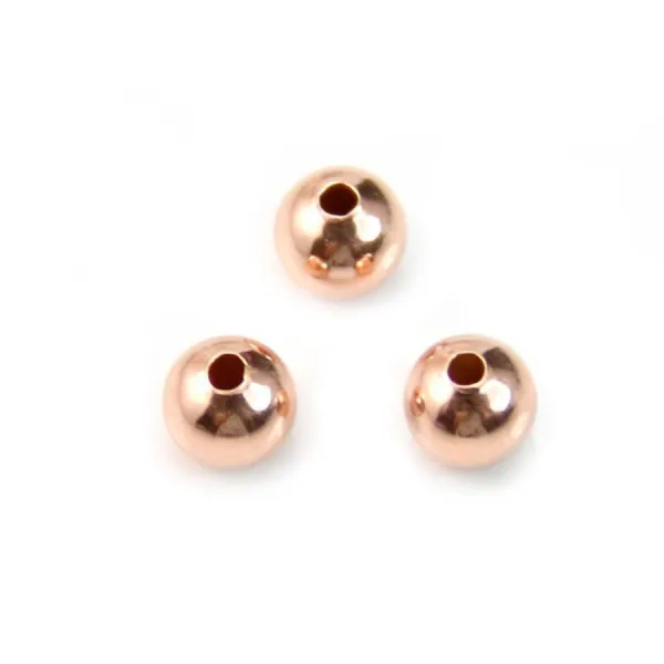 Gold filled rose 14k ball 4mm x 6pcs