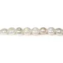 Perles d'eau douce blanche baroque 10-12mm x 40cm