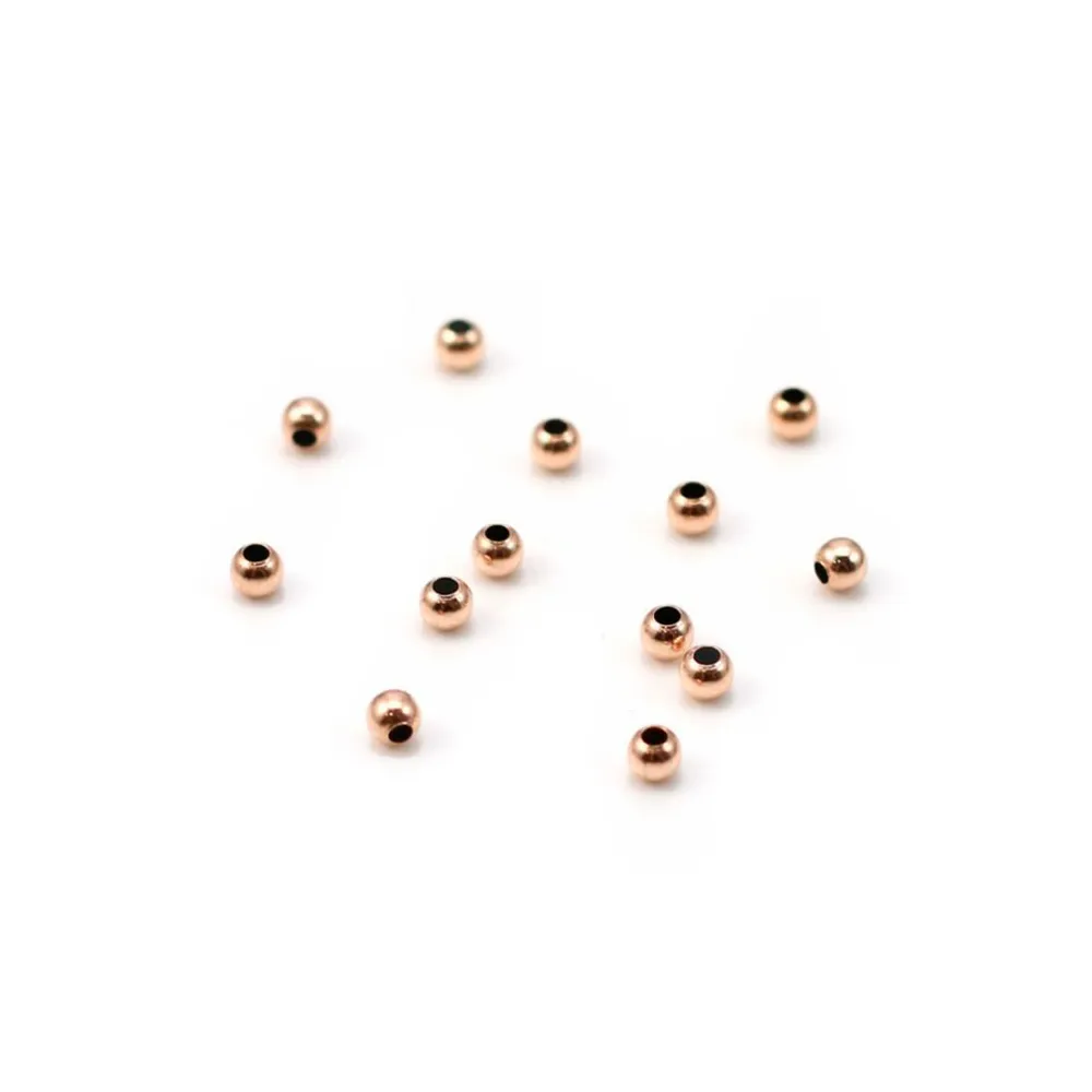 Perle ronde en gold filled 14 carat rosé 2.5mm x 10pcs