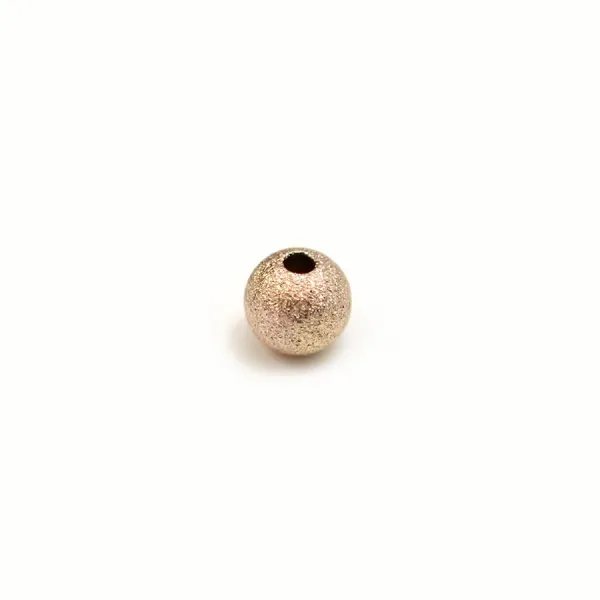 Boule diamanté, en gold filled rosé 14 carat, 1.2x4mm x 6pcs