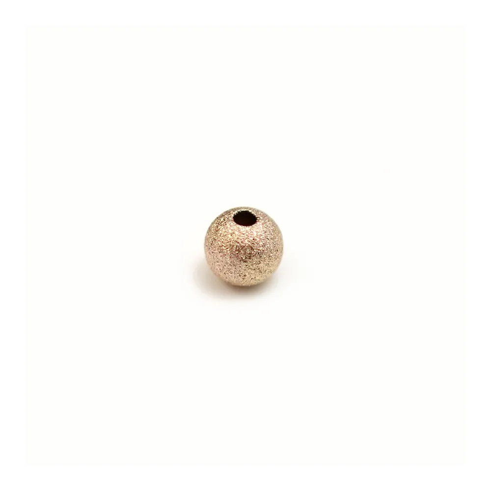 Boule diamanté, en gold filled rosé 14 carat, 1.2x4mm x 6pcs