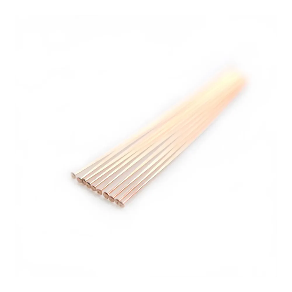 Clou à tête plate en gold filled 14 carats rosé 0.41x38mm x 10pcs