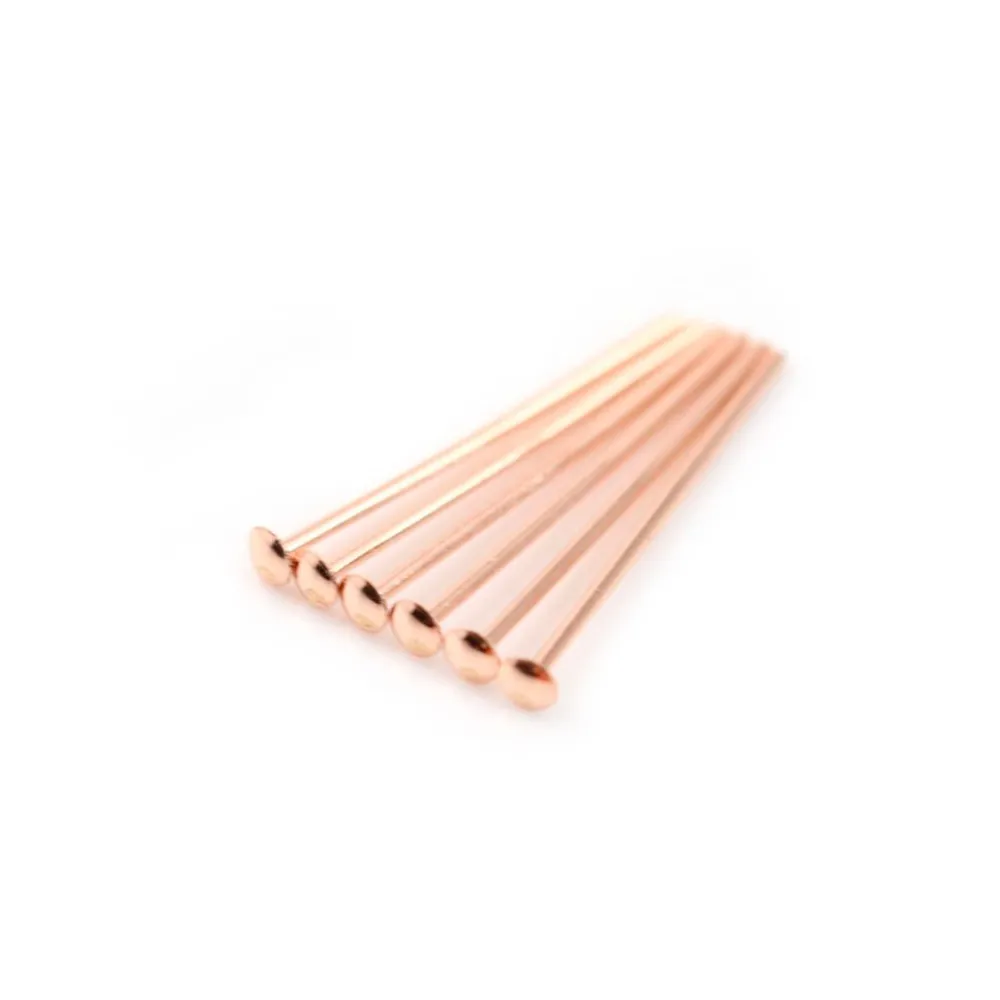 Gold filled rosé 14 carats clou tête à plat  0.5x12.5mm x 10pcs