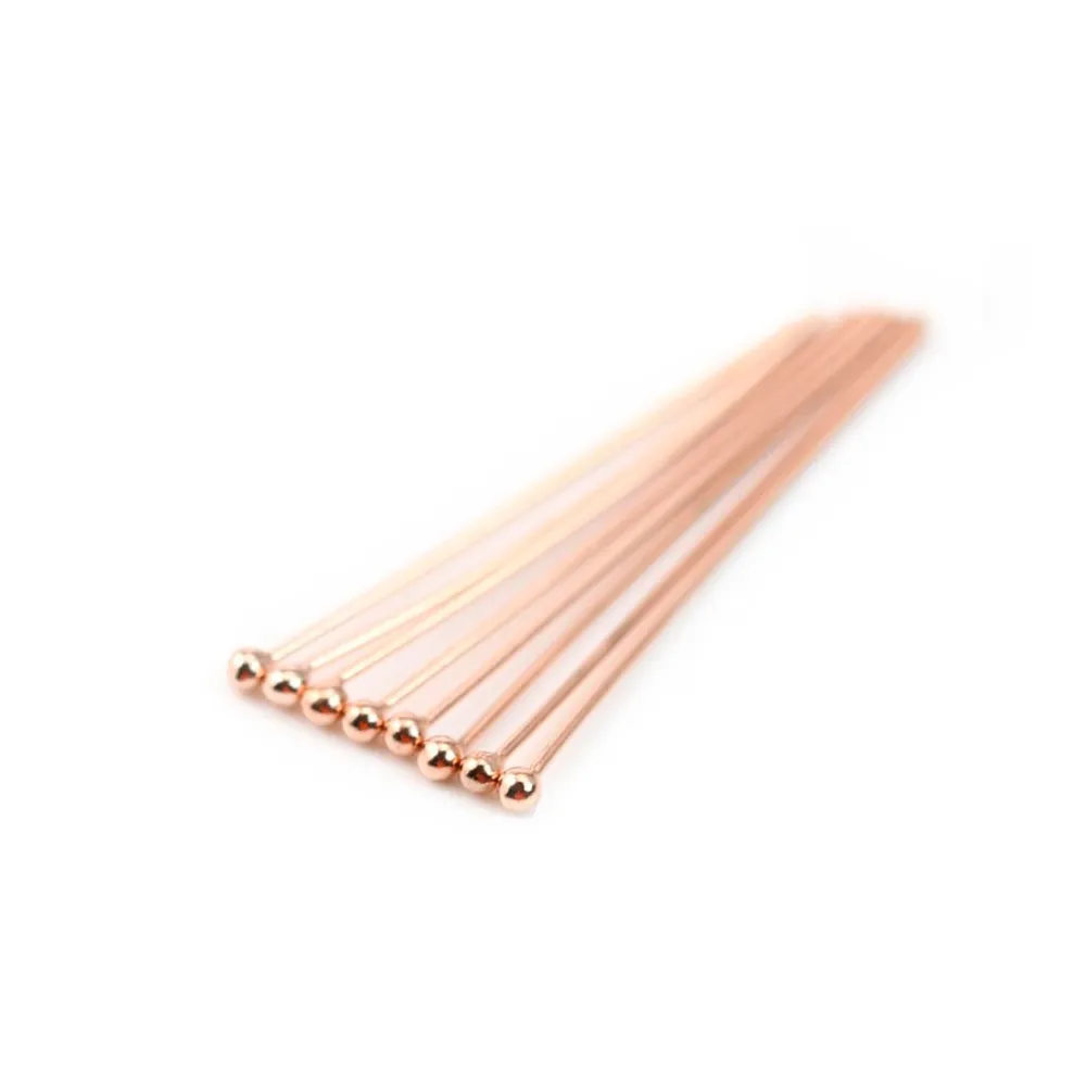 Gold filled rosé 14 carats clou tête à boule  0.5x25mm x 5pcs