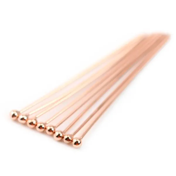 Gold filled rosé 14 carats clou tête à boule  0.5x25mm x 5pcs