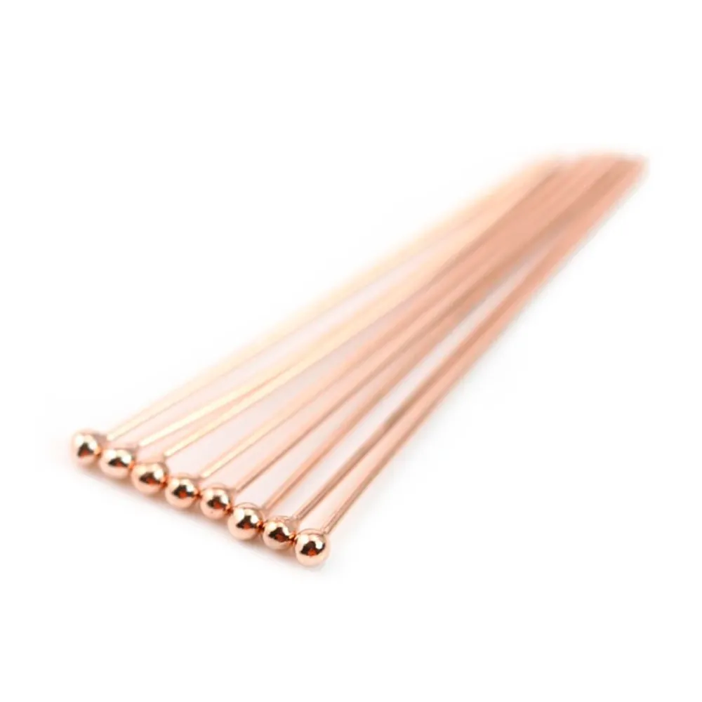 Gold filled rosé 14 carats clou tête à boule  0.5x25mm x 5pcs