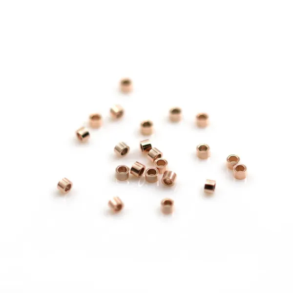 Tube à écraser en gold filled 14 carats rosé 1.6x1.0mm x 20pcs