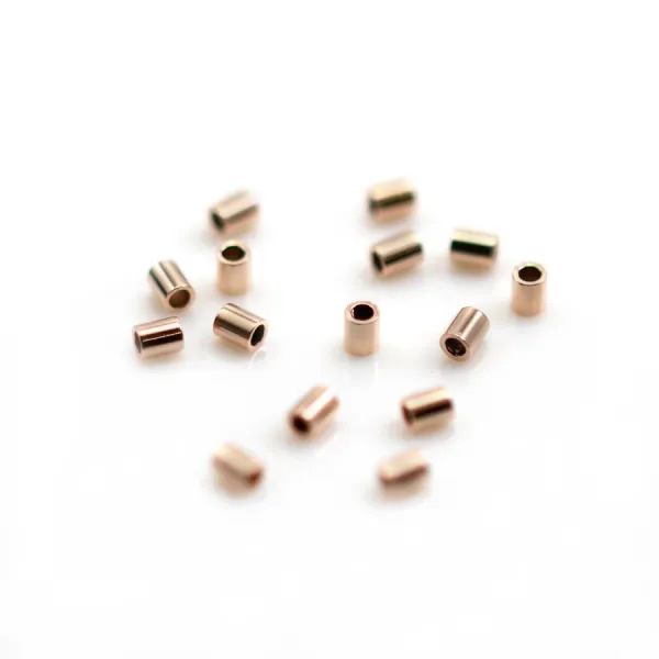 Tube à écraser en gold filled 14 carats rosé 1.6x2.0mm x 20pcs