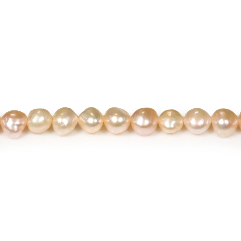 Perles de culture d'eau douce, saumon, baroque, 6-7mm x 20pcs