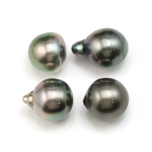 Perle tahiti semi-ronde 9.5-10.5mm x 4pcs