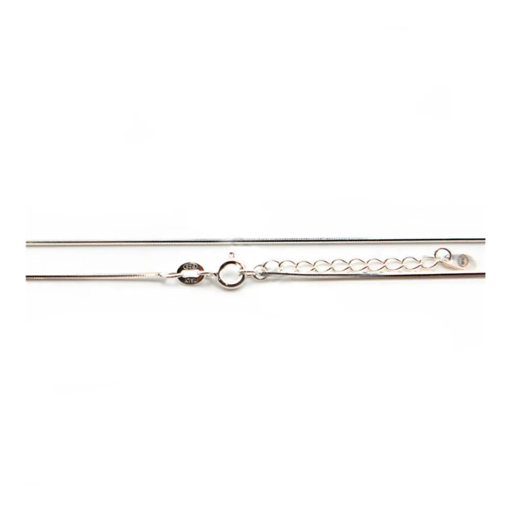 Chaîne maille serpentine facette argent 925 0.9mm x 45cm