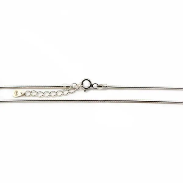 Chaîne maille serpentine en argent 925 1.2mm x 45cm