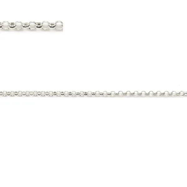 Chaîne argent 925 maille jaseron 1.5mm x 50cm