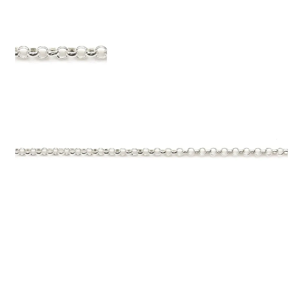 Chaîne argent 925 maille jaseron 1.5mm x 50cm