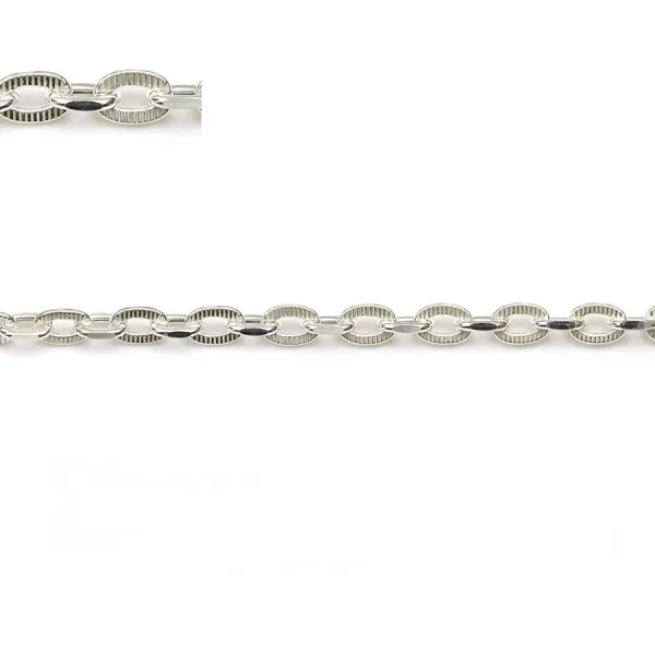Chaîne argent 925  ovale 3.2x4.4mm x 50cm
