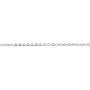 Chaîne argent 925 maille forçat plat 1.3x1.7mm x 50cm