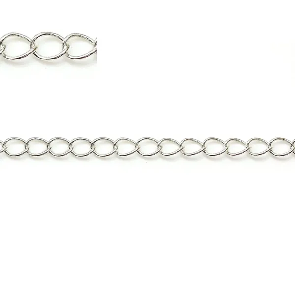 Chaîne rallonge argent 925 - 3.5x4.5mm x 50cm