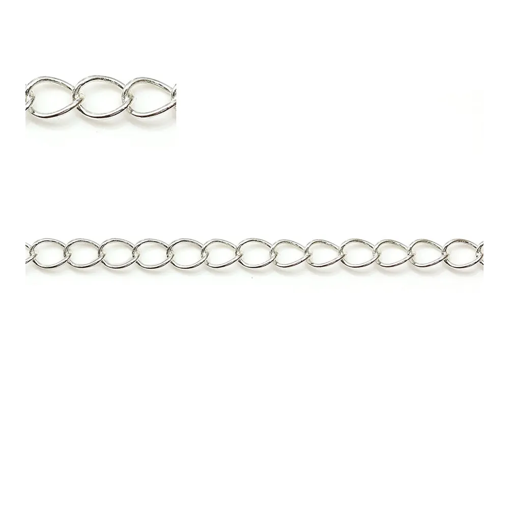 Chaîne rallonge argent 925 - 3.5x4.5mm x 50cm