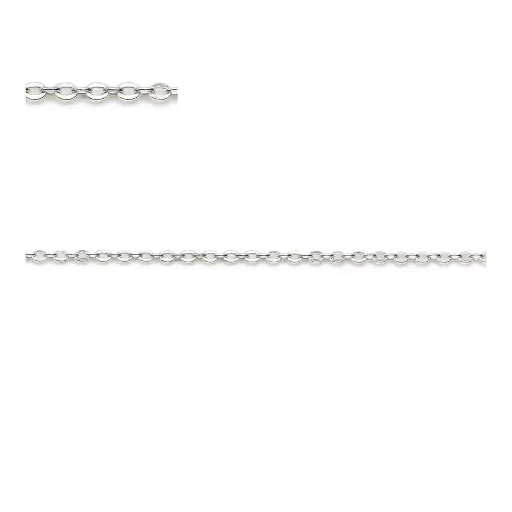 925 sterling silver flat forcat chain 1.5x1.9x0.8mm x 50cm