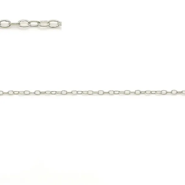Chaîne agent 925 maille ovale 1.1x1.5mm x 50cm
