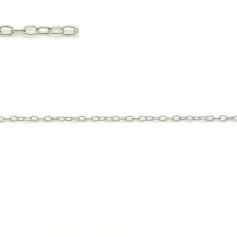 925 sterling silver oval link chain 1.1x1.5mm x 50cm