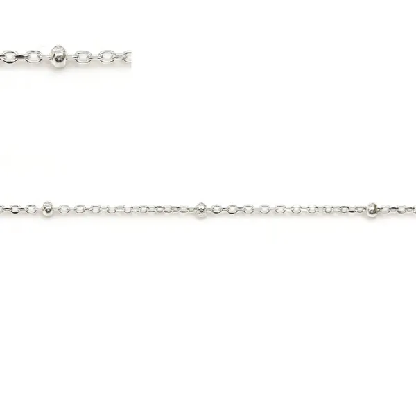 Chaîne perlée en argent 925 x 50cm