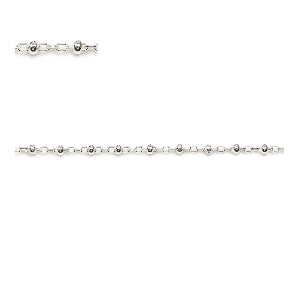 925 sterling silver chain decorated with little balls of 2.2mm x 50cm