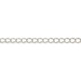 Chain sterling silver extends 3x4mm x 50cm