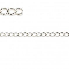 Chain sterling silver extends 3x4mm x 50cm